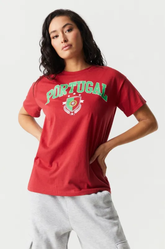 Portugal Graphic World Cup Boyfriend T-Shirt sold by Charlotte Russe