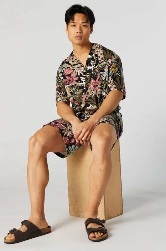 Floral Hawaiian Print Short sold by Charlotte Russe