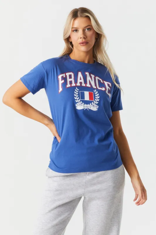 France World Cup Graphic Boyfriend T-Shirt sold by Charlotte Russe