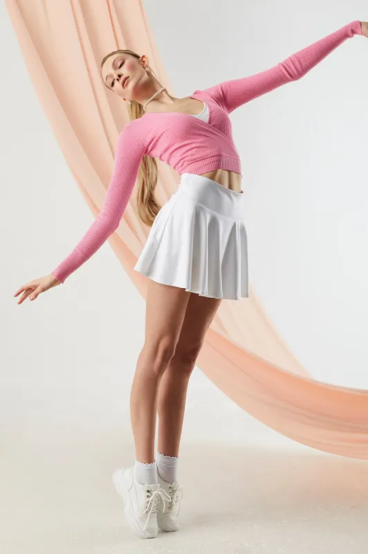 Long Sleeve Surplice Skimmer Top sold by Charlotte Russe