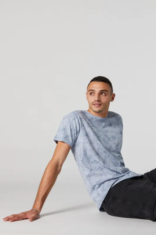 Chunky Floral Graphic T-Shirt sold by Charlotte Russe