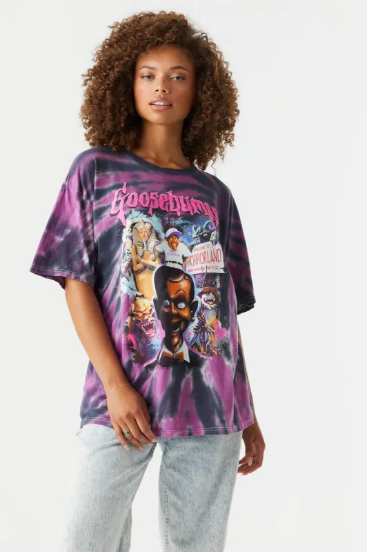Goosebumps Graphic Tie-Dye T-Shirt sold by Charlotte Russe