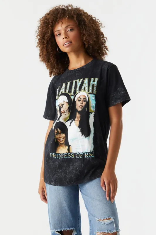 Aaliyah Princess Of R&B Graphic T-Shirt sold by Charlotte Russe