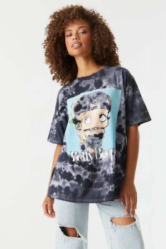 Betty Boop Graphic Tie-Dye T-Shirt sold by Charlotte Russe