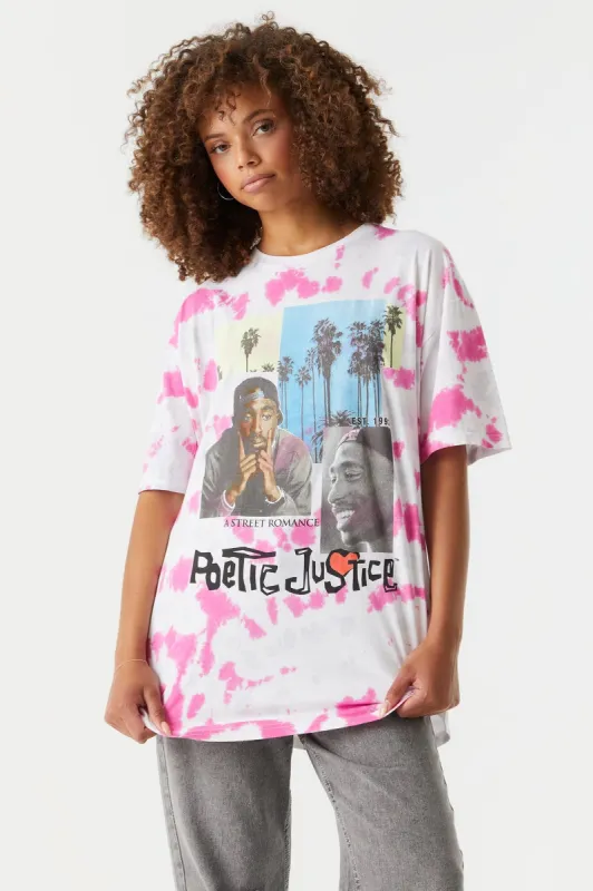 Poetic Justice Graphic Tie-Dye T-Shirt sold by Charlotte Russe
