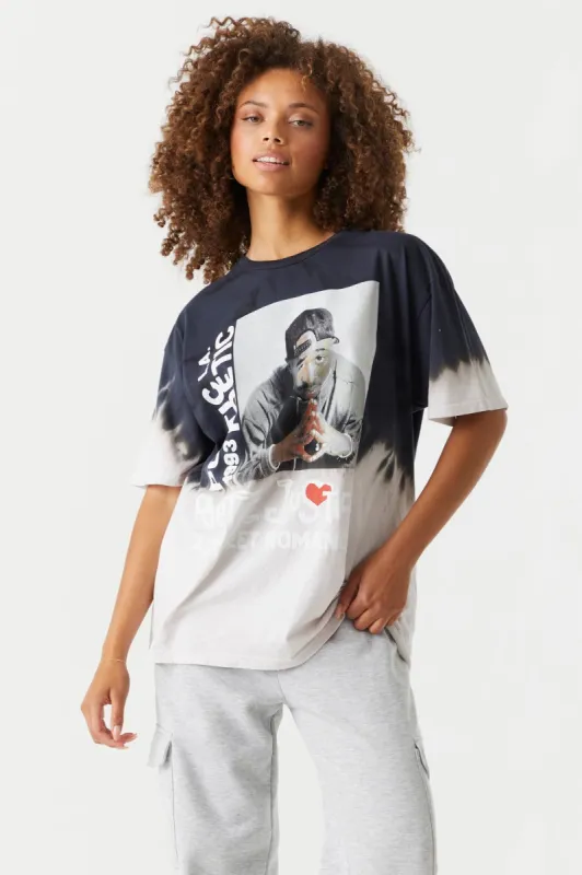 Poetic Justice Graphic Bleach Dye T-Shirt sold by Charlotte Russe