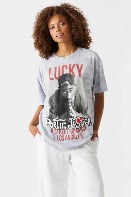 Lucky Poetic Justice Graphic T-Shirt sold by Charlotte Russe