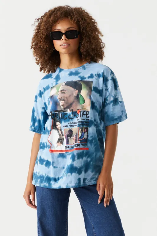 Poetic Justice Summer 93 Graphic Tie-Dye T-Shirt sold by Charlotte Russe