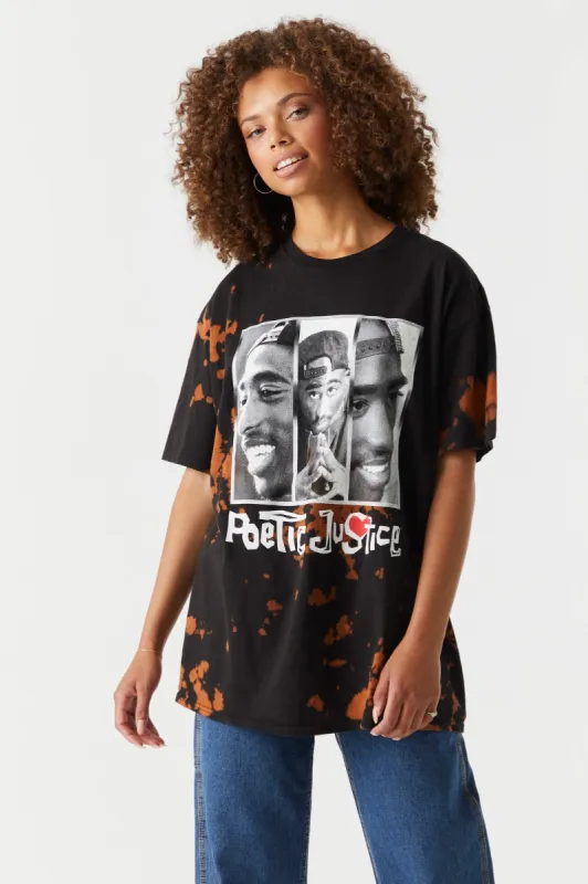 Poetic Justice Graphic Tie-Dye T-Shirt sold by Charlotte Russe