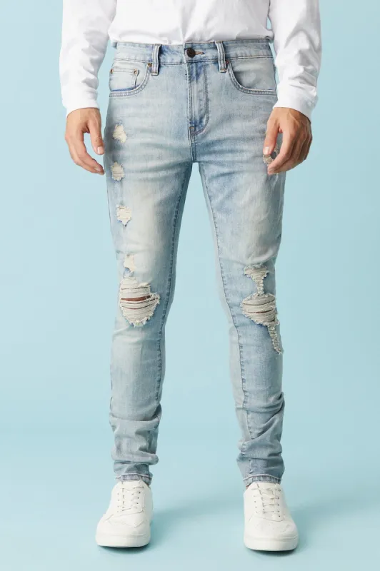 Distressed Light Wash Skinniest Jean sold by Charlotte Russe
