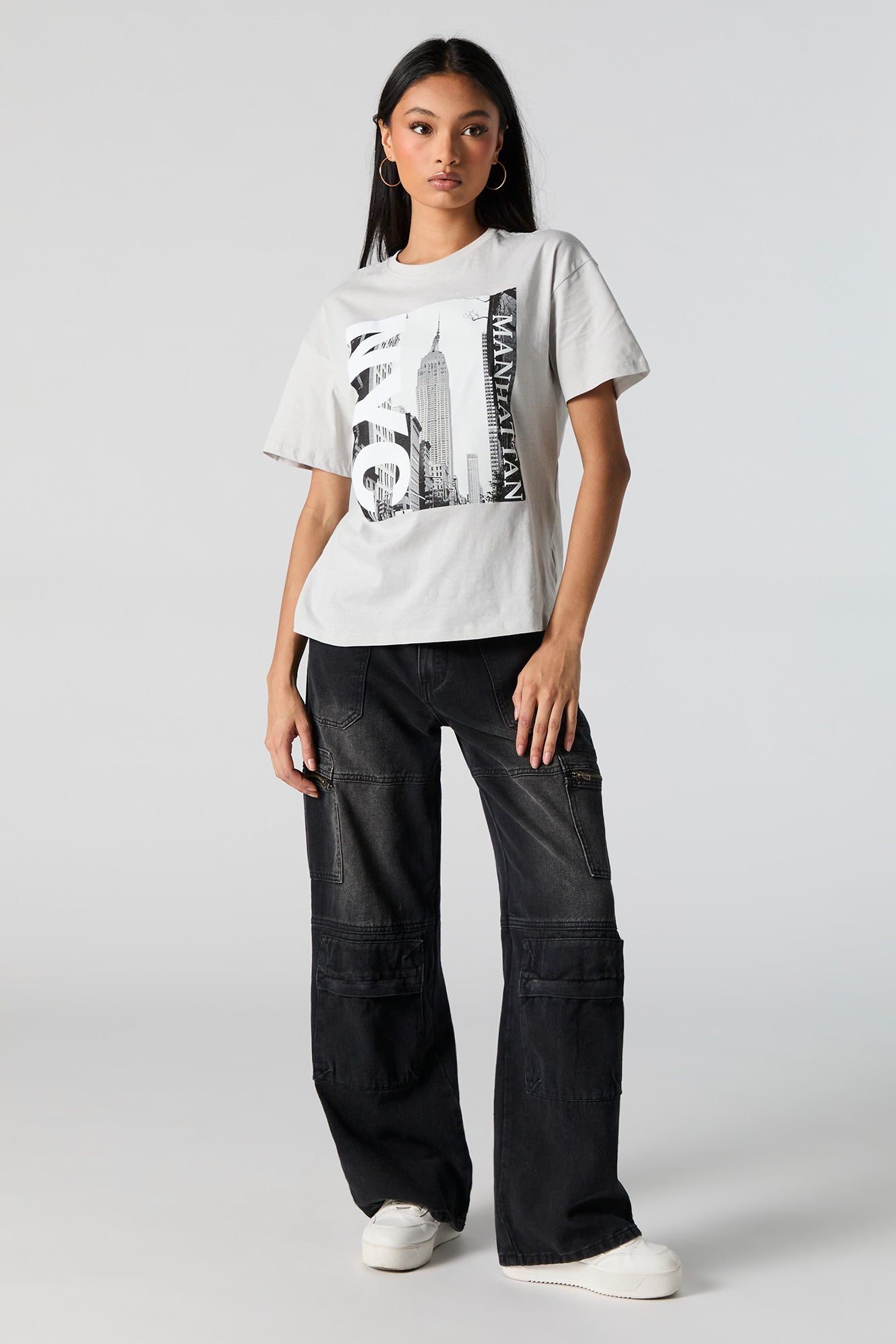 Manhattan Graphic Boyfriend T-Shirt sold by Charlotte Russe product image thumbnail 3