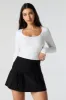 Solid Pleated Mini Skirt sold by Charlotte Russe