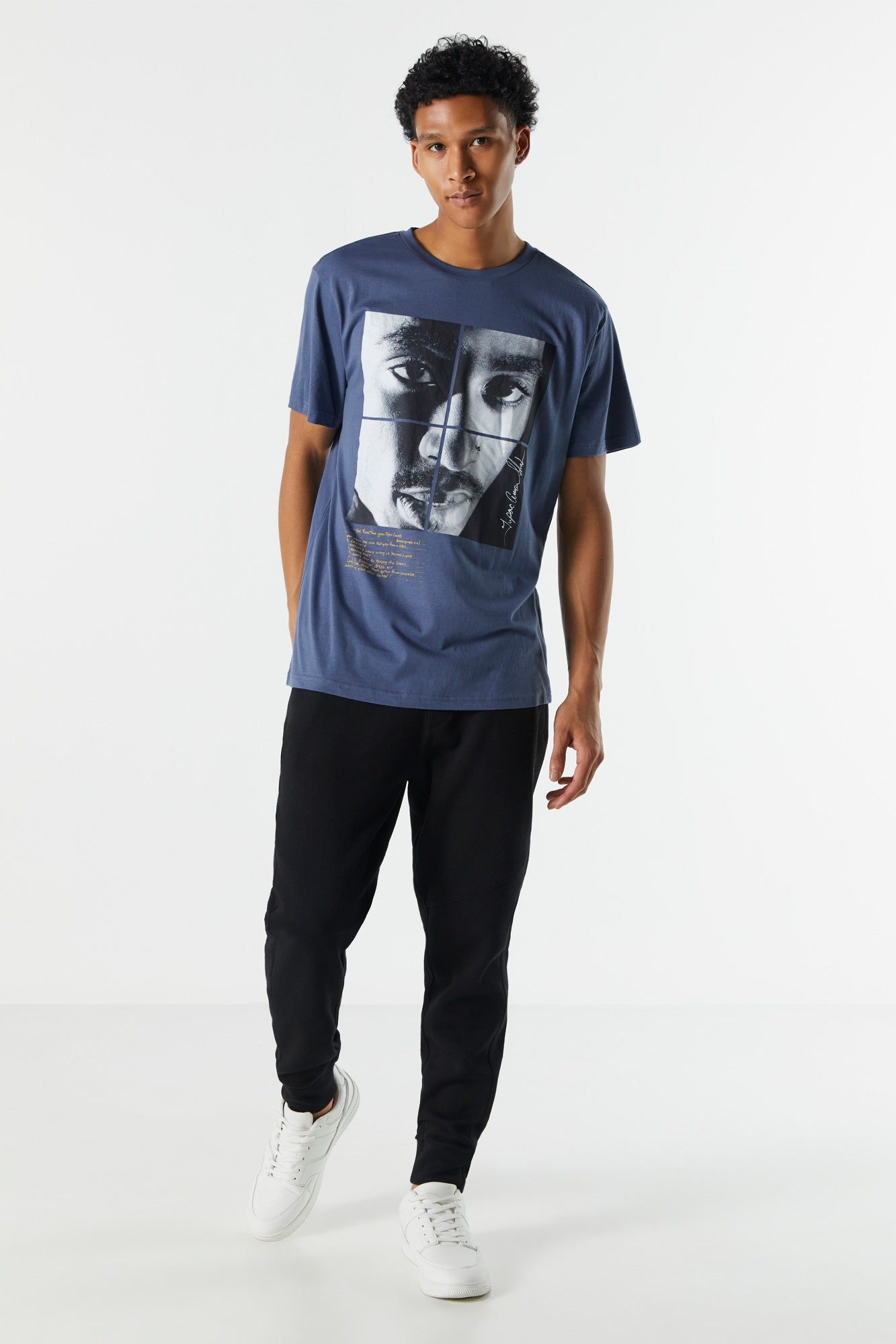 Blue Tupac Graphic T-Shirt sold by Charlotte Russe product image thumbnail 4