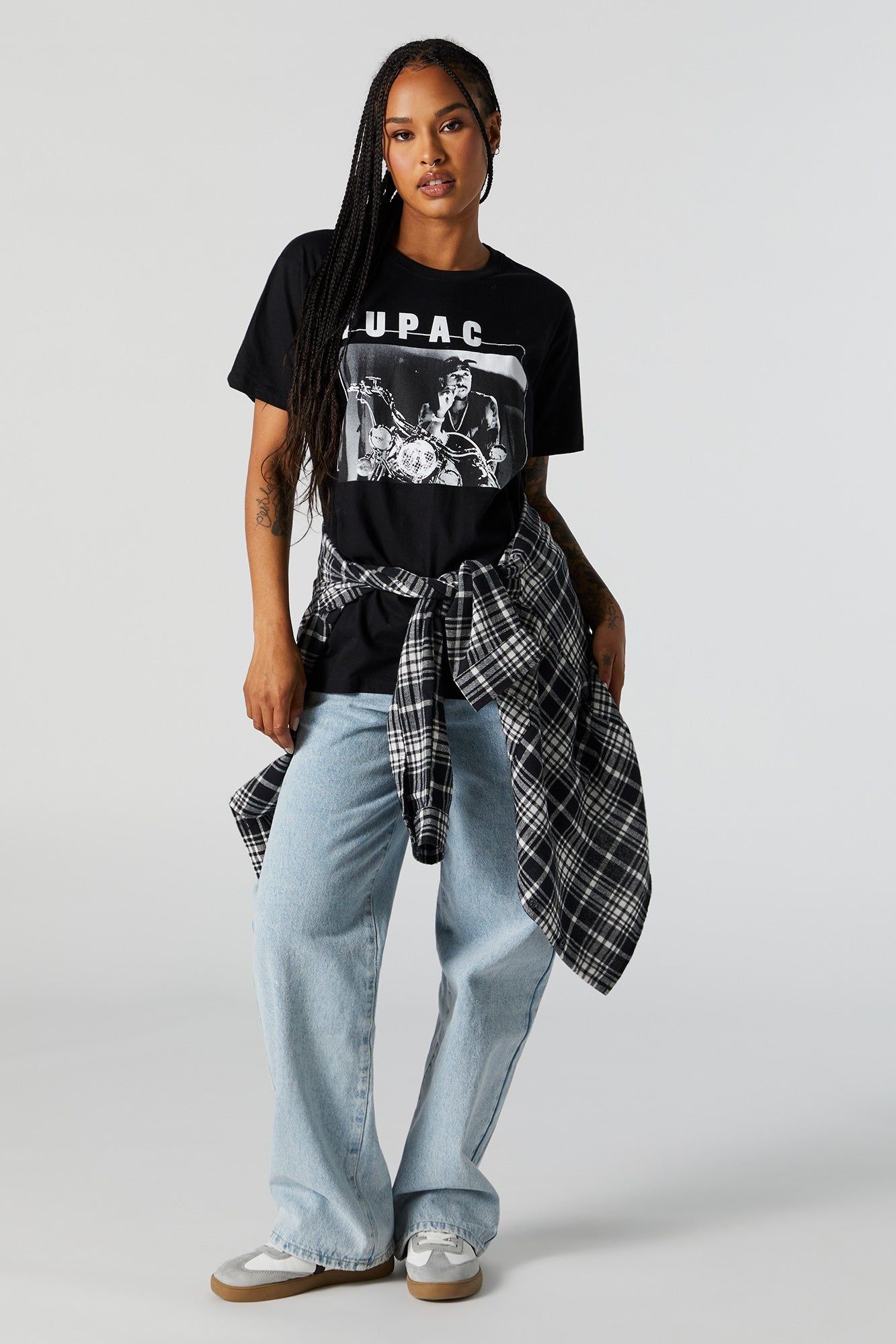 Tupac Graphic Boyfriend T-Shirt sold by Charlotte Russe product image thumbnail 4