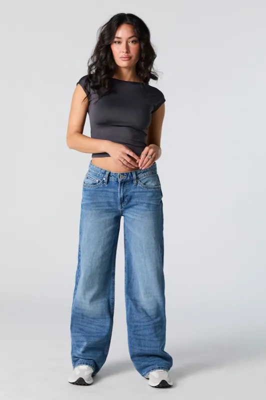 Dark Wash Low Rise Skater Jean sold by Charlotte Russe