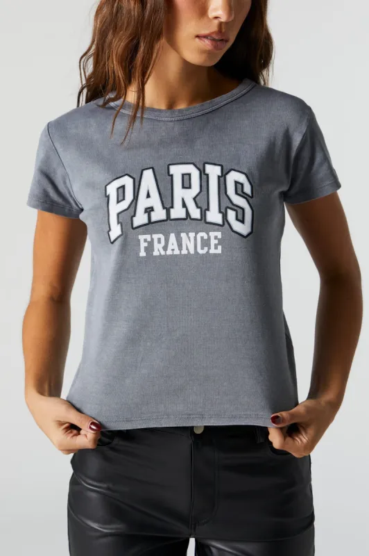 Paris France Graphic Washed T-Shirt sold by Charlotte Russe