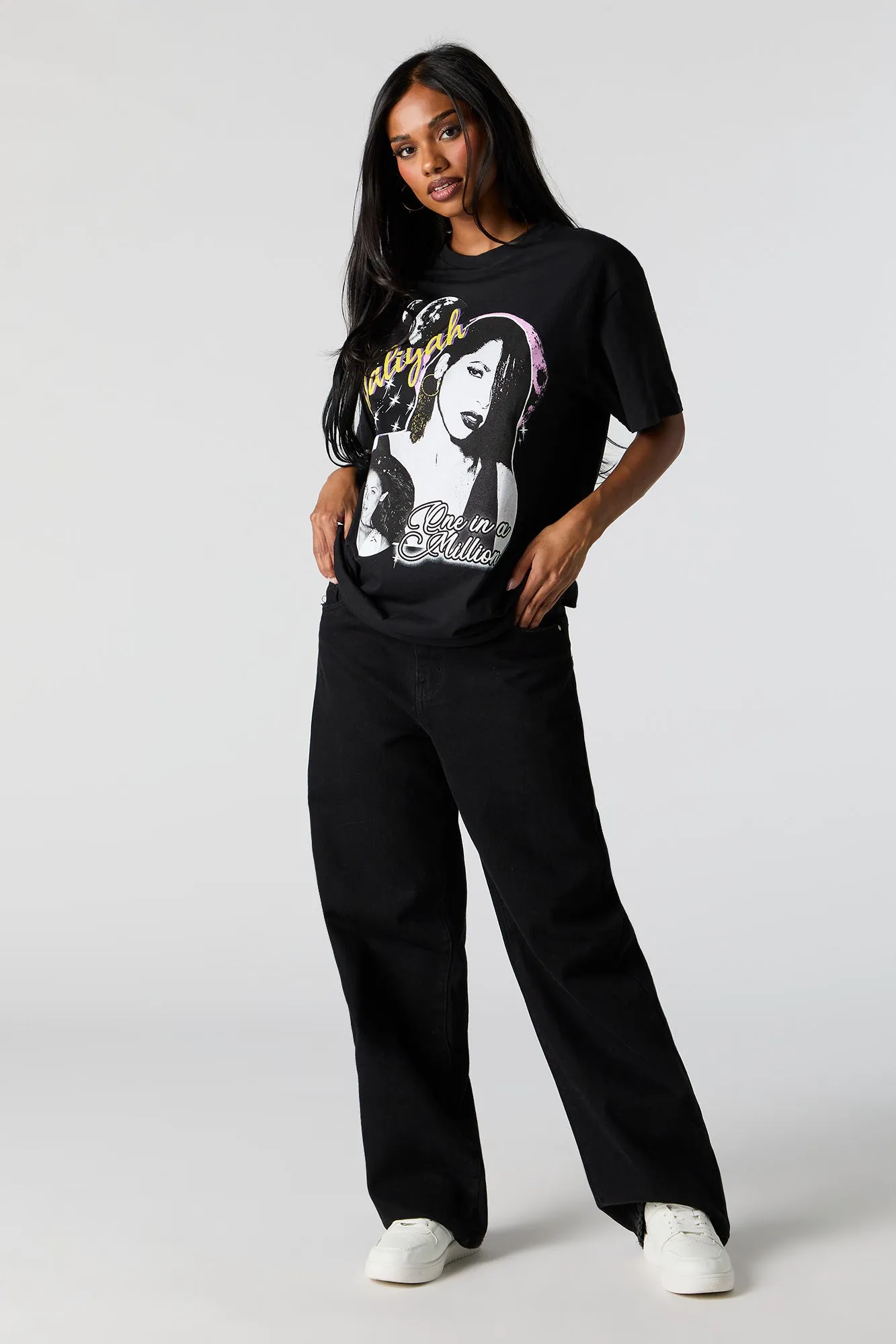 Aaliyah Graphic Boyfriend T-Shirt sold by Charlotte Russe product image thumbnail 3