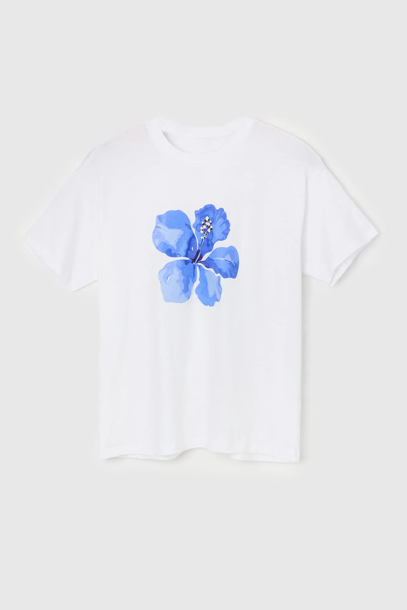 Hibiscus Graphic Boyfriend T-Shirt sold by Charlotte Russe product image thumbnail 4