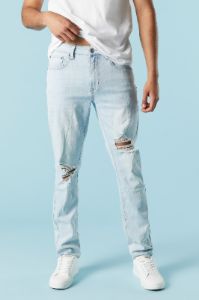 Light Wash Distressed Slim Jean sold by Charlotte Russe