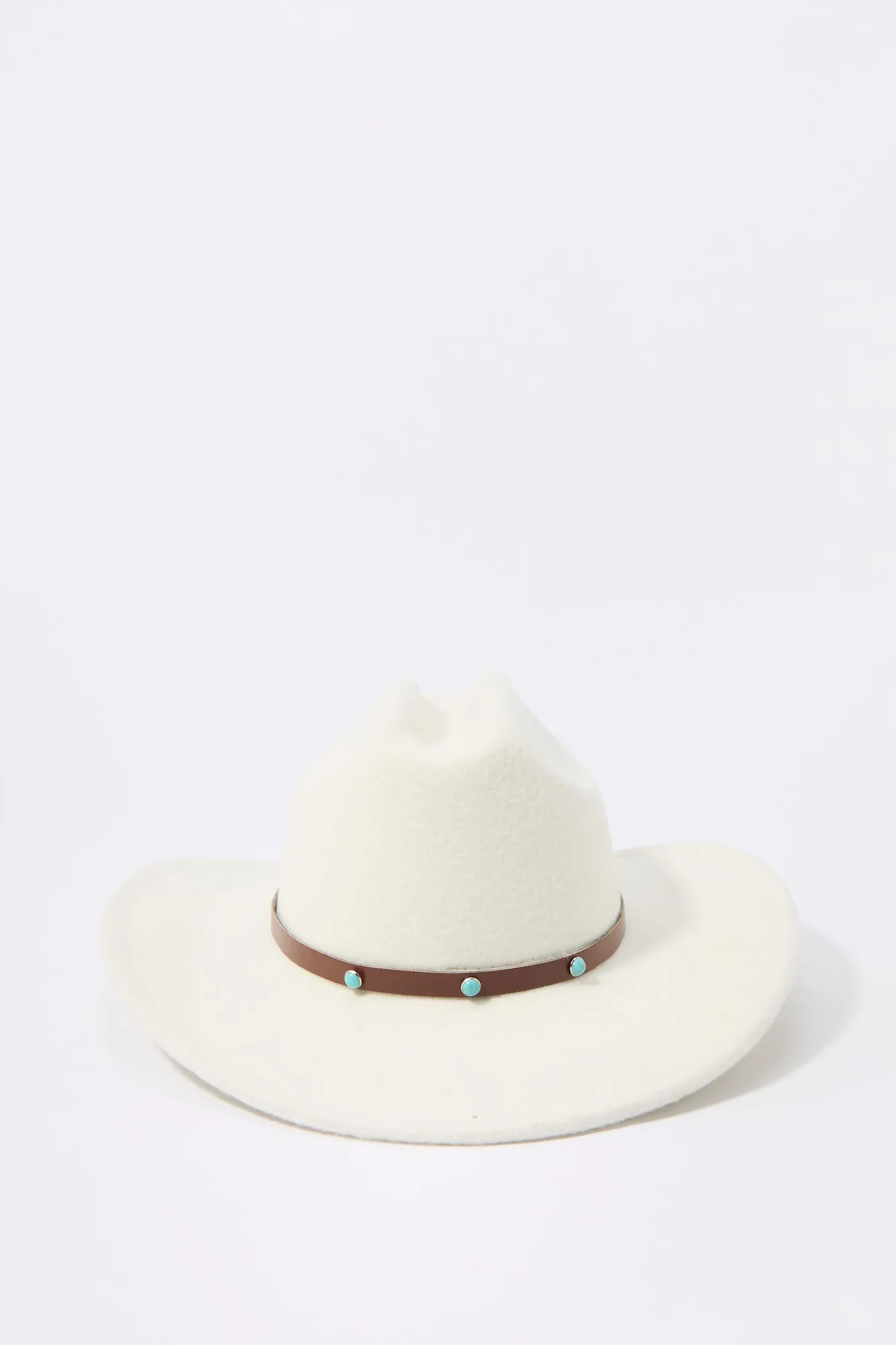 Faux Suede Stone Trim Cowboy Hat sold by Charlotte Russe