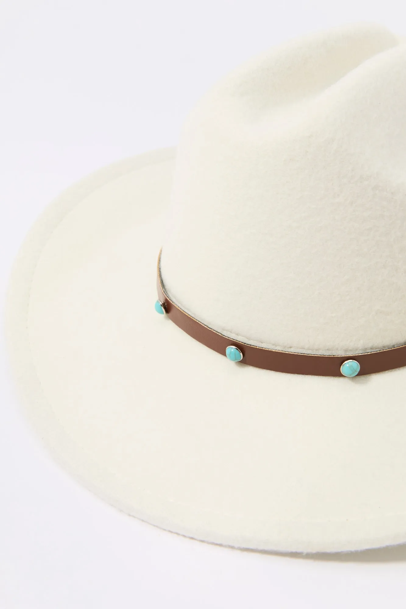 Faux Suede Stone Trim Cowboy Hat sold by Charlotte Russe product image thumbnail 4