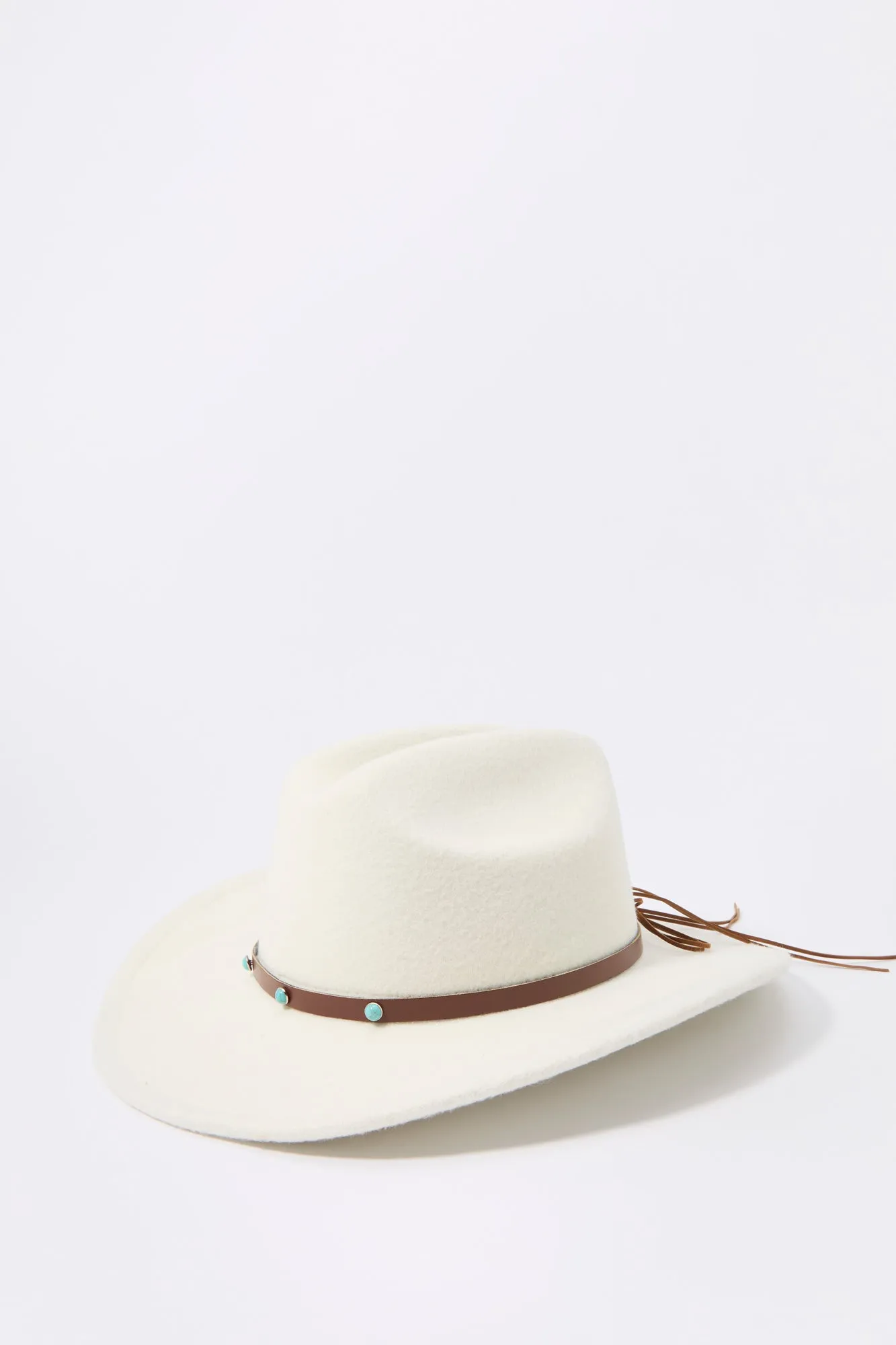 Faux Suede Stone Trim Cowboy Hat sold by Charlotte Russe product image thumbnail 2