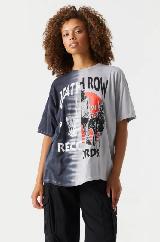 Death Row Spliced Graphic T-Shirt sold by Charlotte Russe