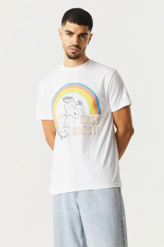 Easy Does It Snoopy Graphic T-Shirt sold by Charlotte Russe
