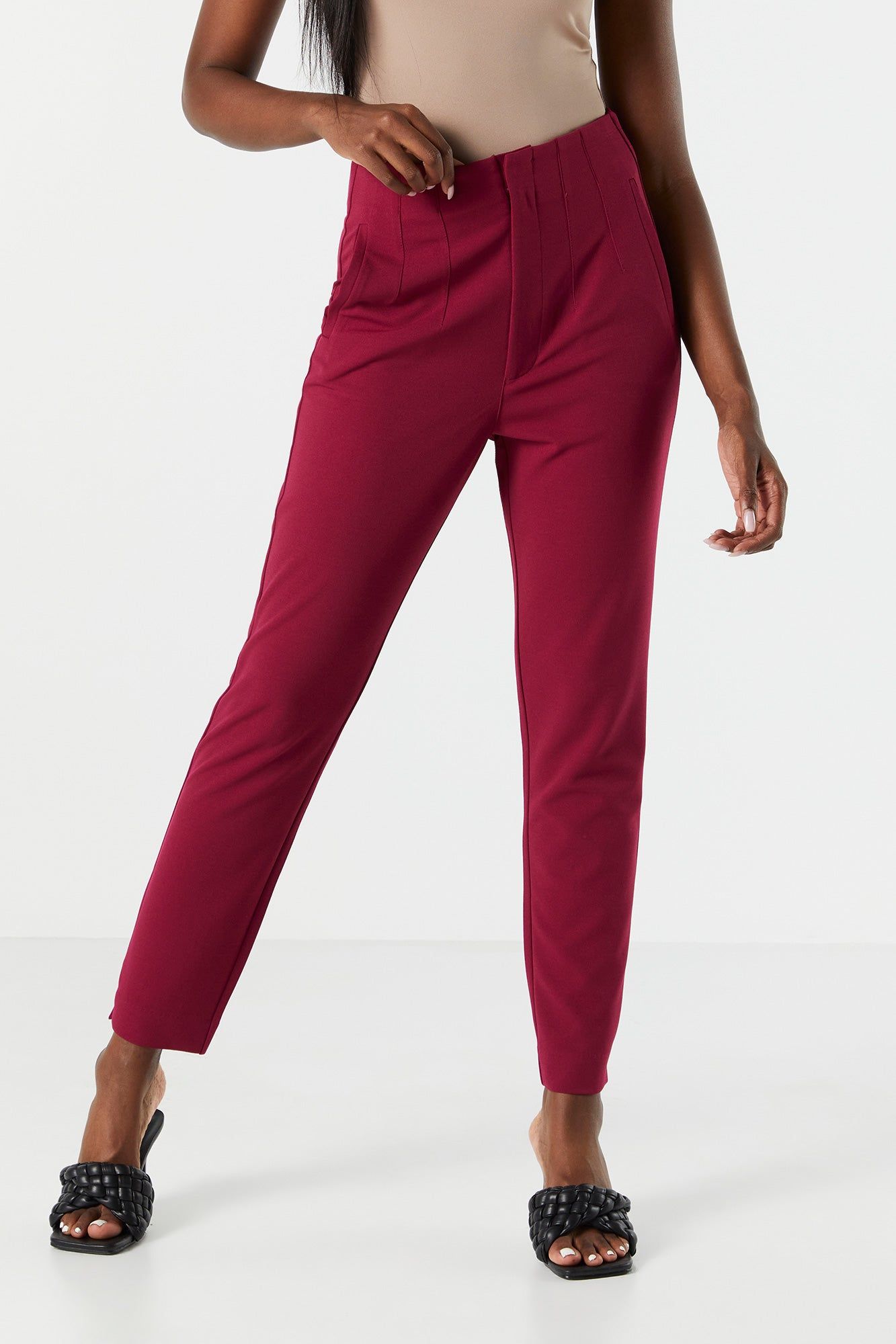Crepe Slim Dress Pant sold by Charlotte Russe product image thumbnail 2