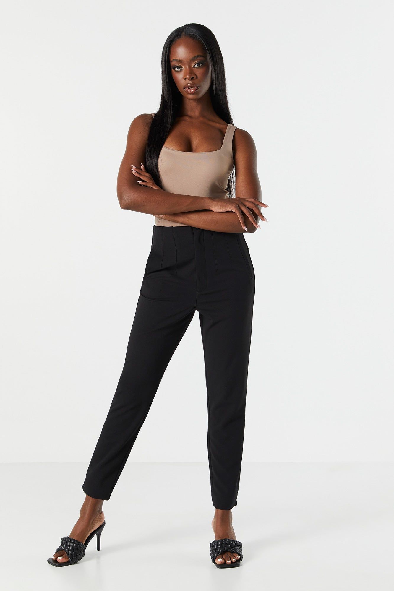 Crepe Slim Dress Pant sold by Charlotte Russe product image thumbnail 4