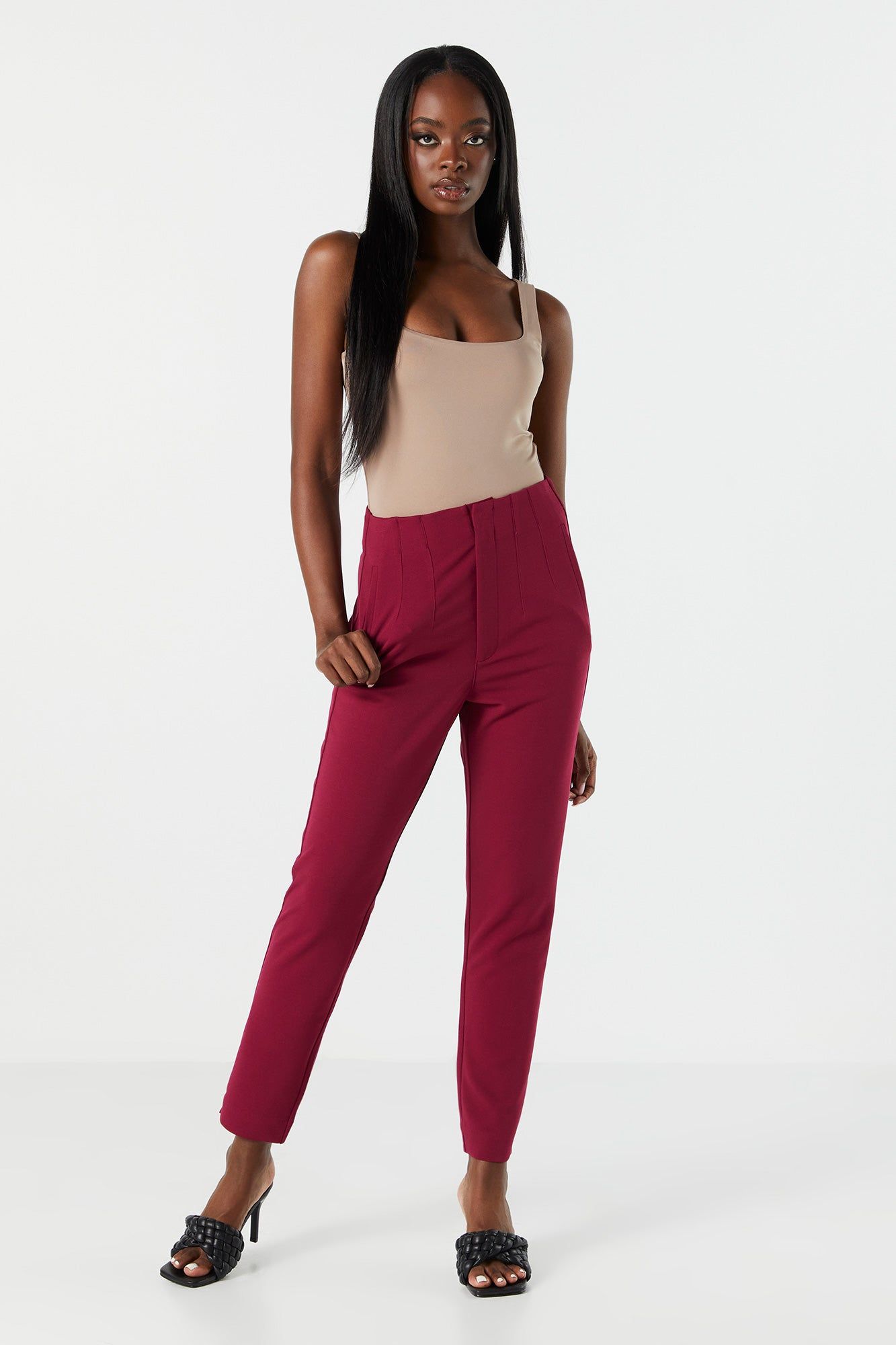 Crepe Slim Dress Pant sold by Charlotte Russe