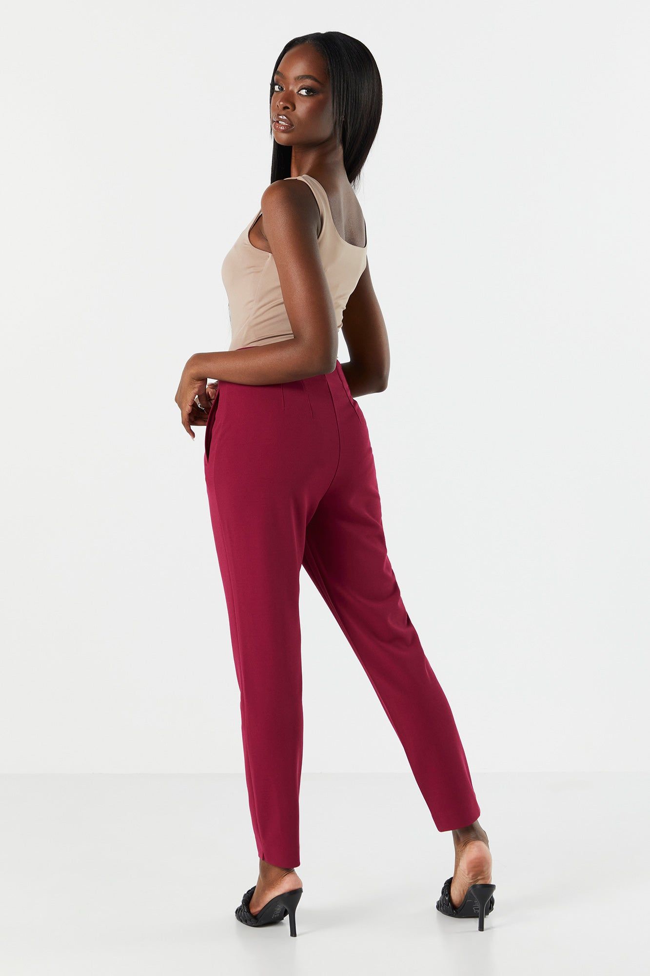 Crepe Slim Dress Pant sold by Charlotte Russe product image thumbnail 3