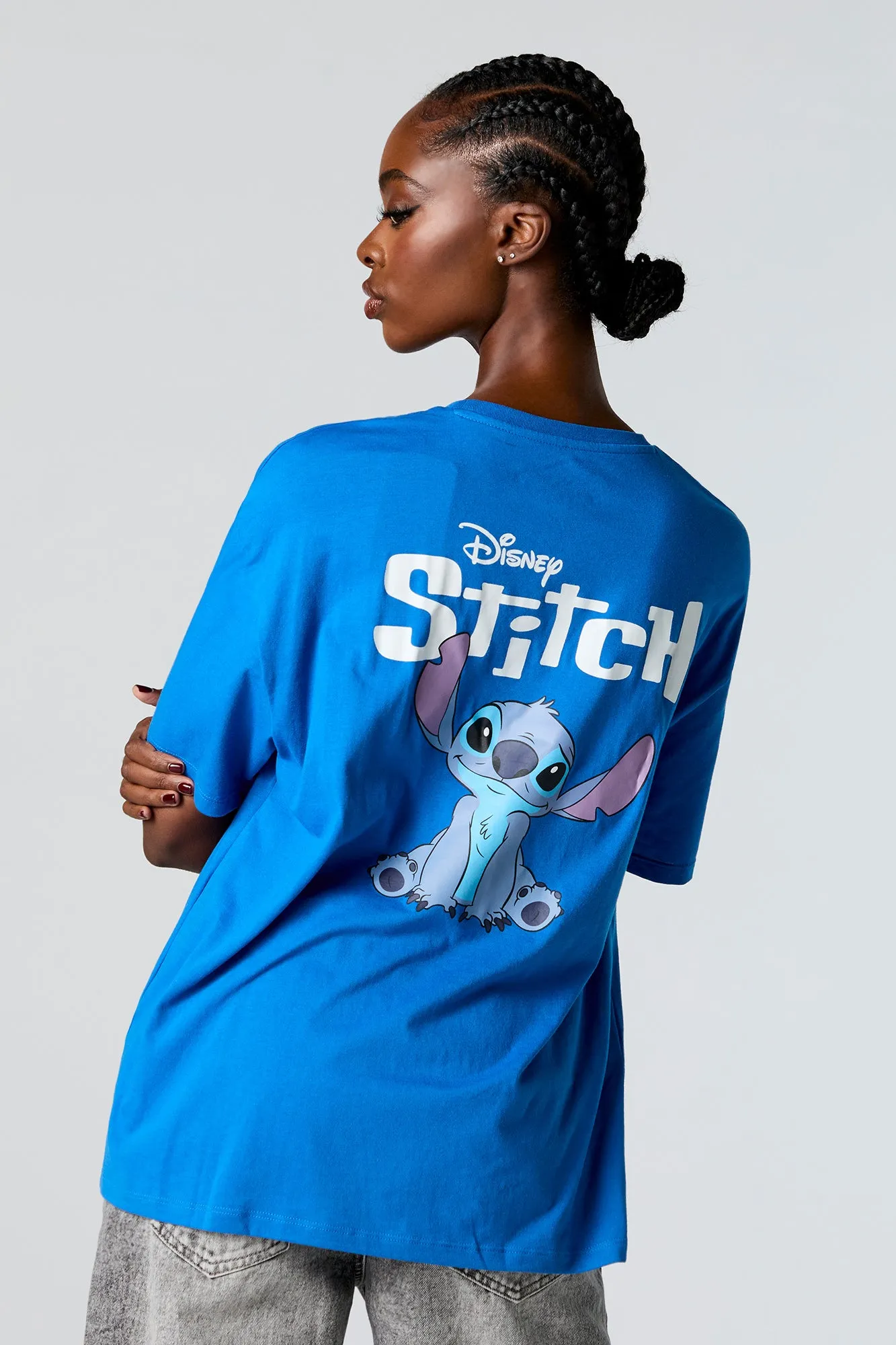 Stitch Stay Wild Graphic Boyfriend T-Shirt sold by Charlotte Russe product image thumbnail 3