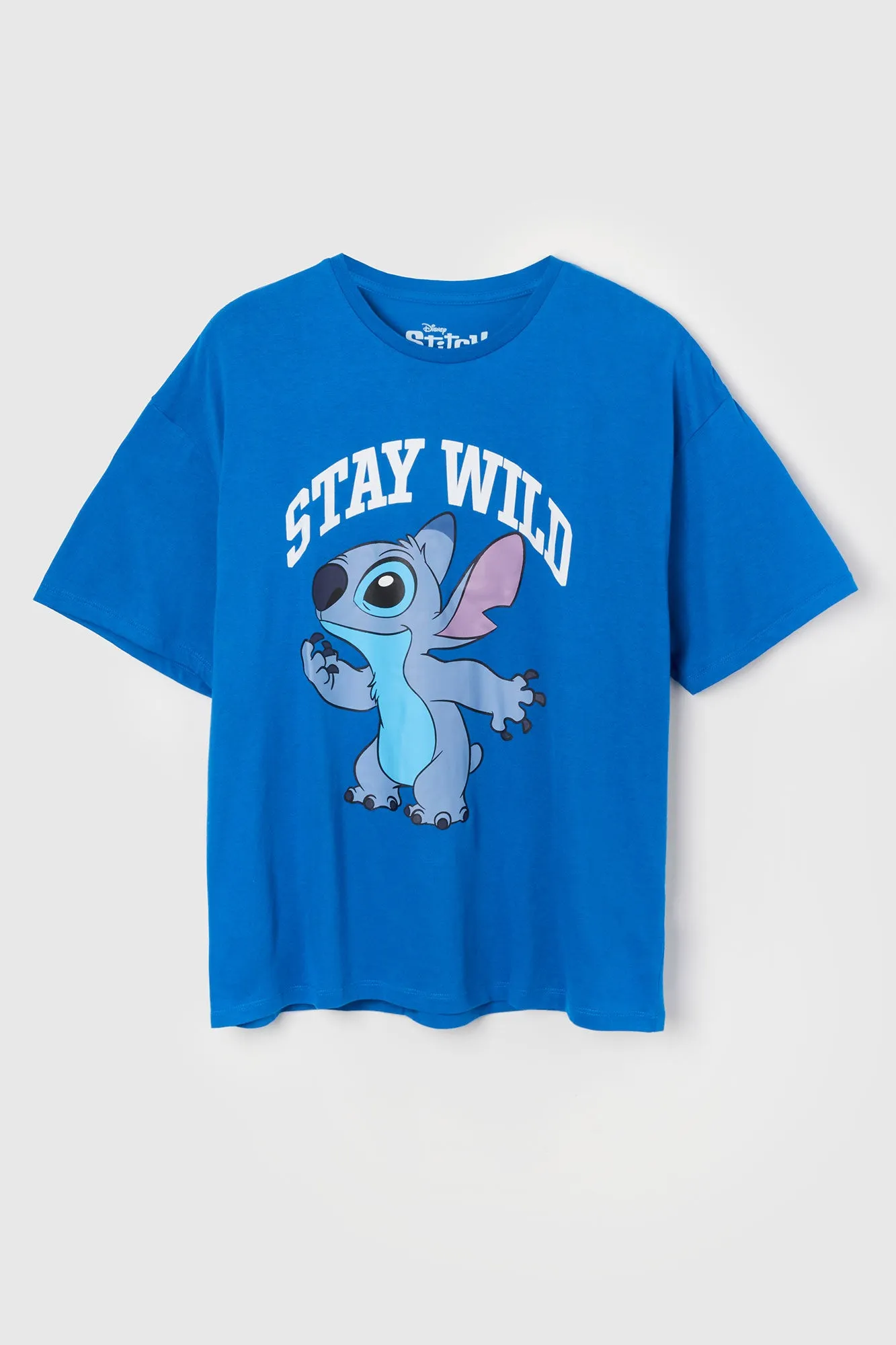 Stitch Stay Wild Graphic Boyfriend T-Shirt sold by Charlotte Russe product image thumbnail 4