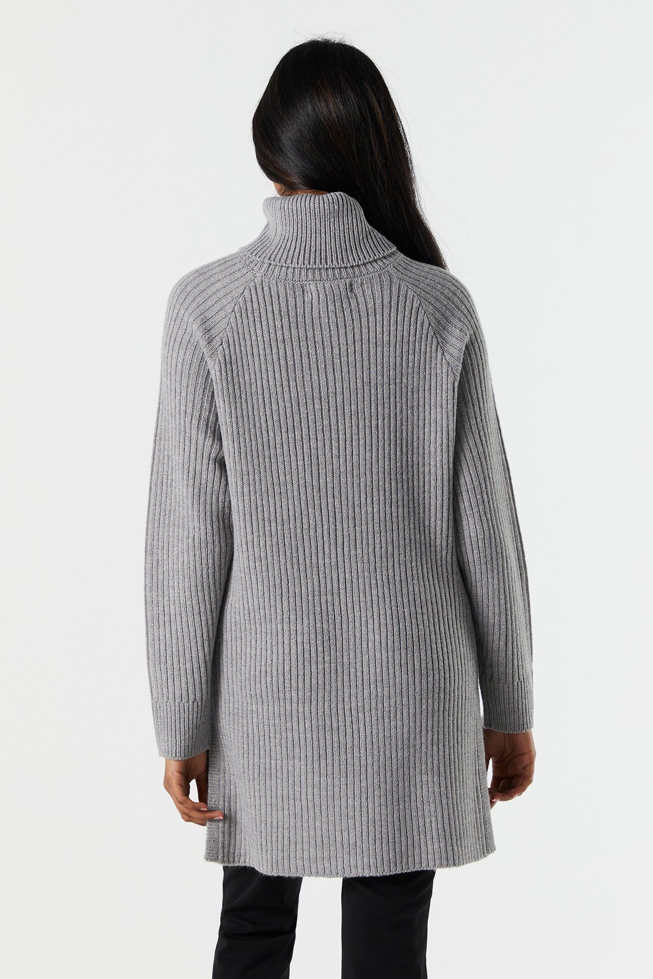 Ribbed Knit Turtleneck Tunic sold by Charlotte Russe product image thumbnail 2