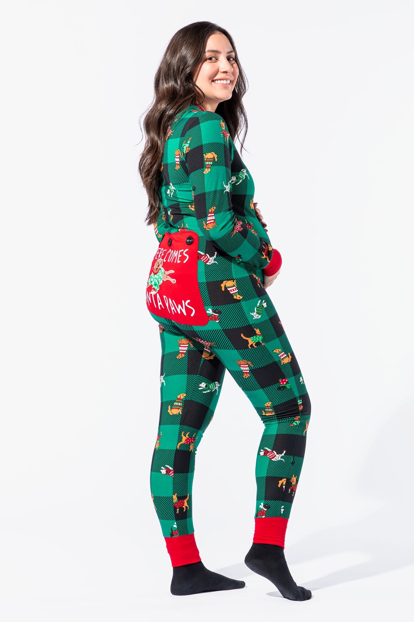 Unisex Matching the Family Holiday Furry Friends Onesie sold by Charlotte Russe product image thumbnail 2