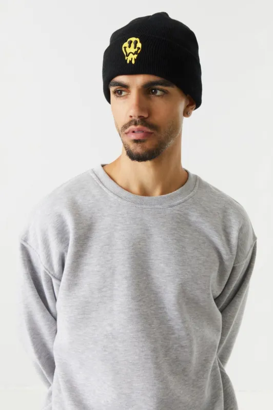 Embroidered Melting Smiley Beanie sold by Charlotte Russe