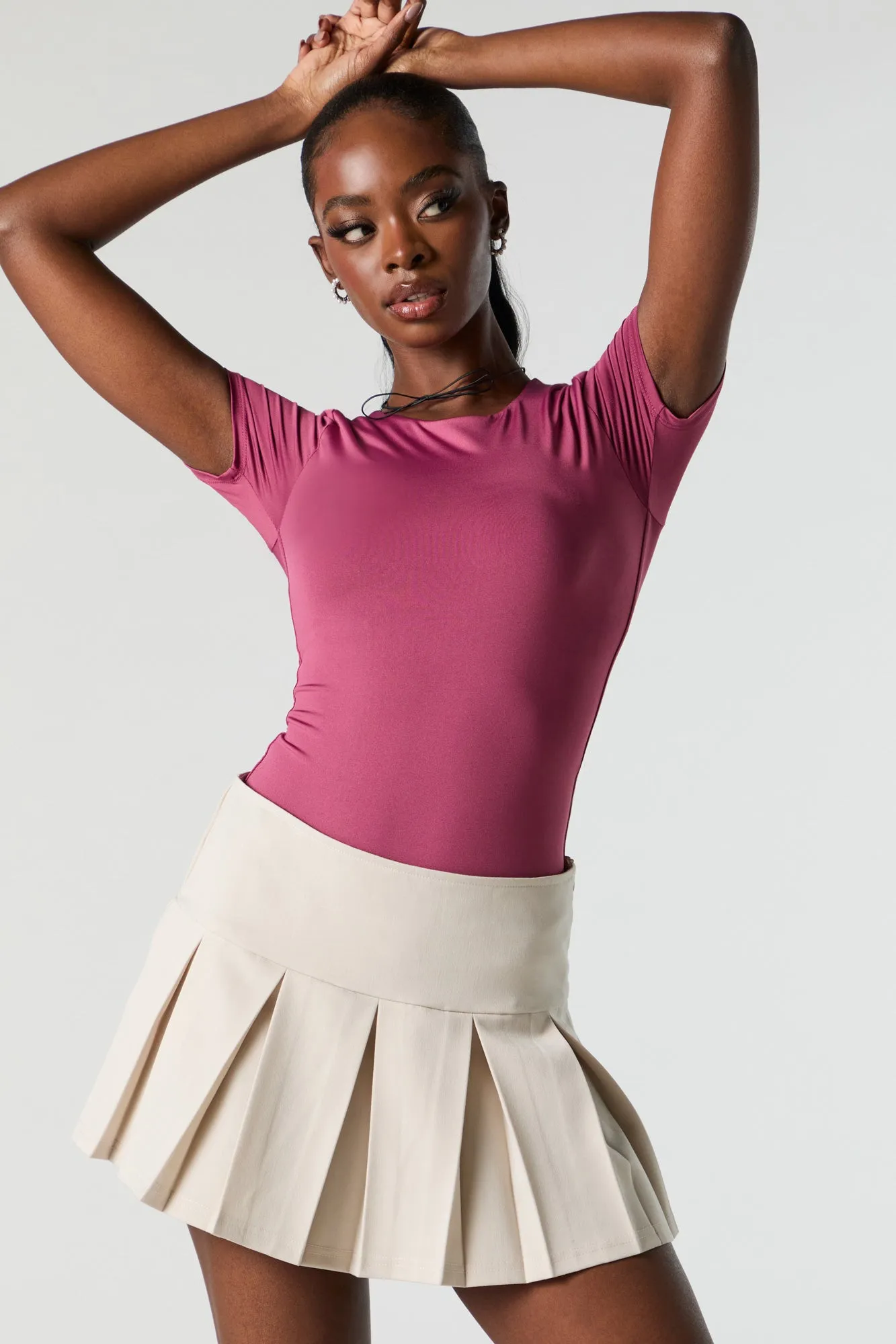 Contour Round Neck T-Shirt Bodysuit sold by Charlotte Russe