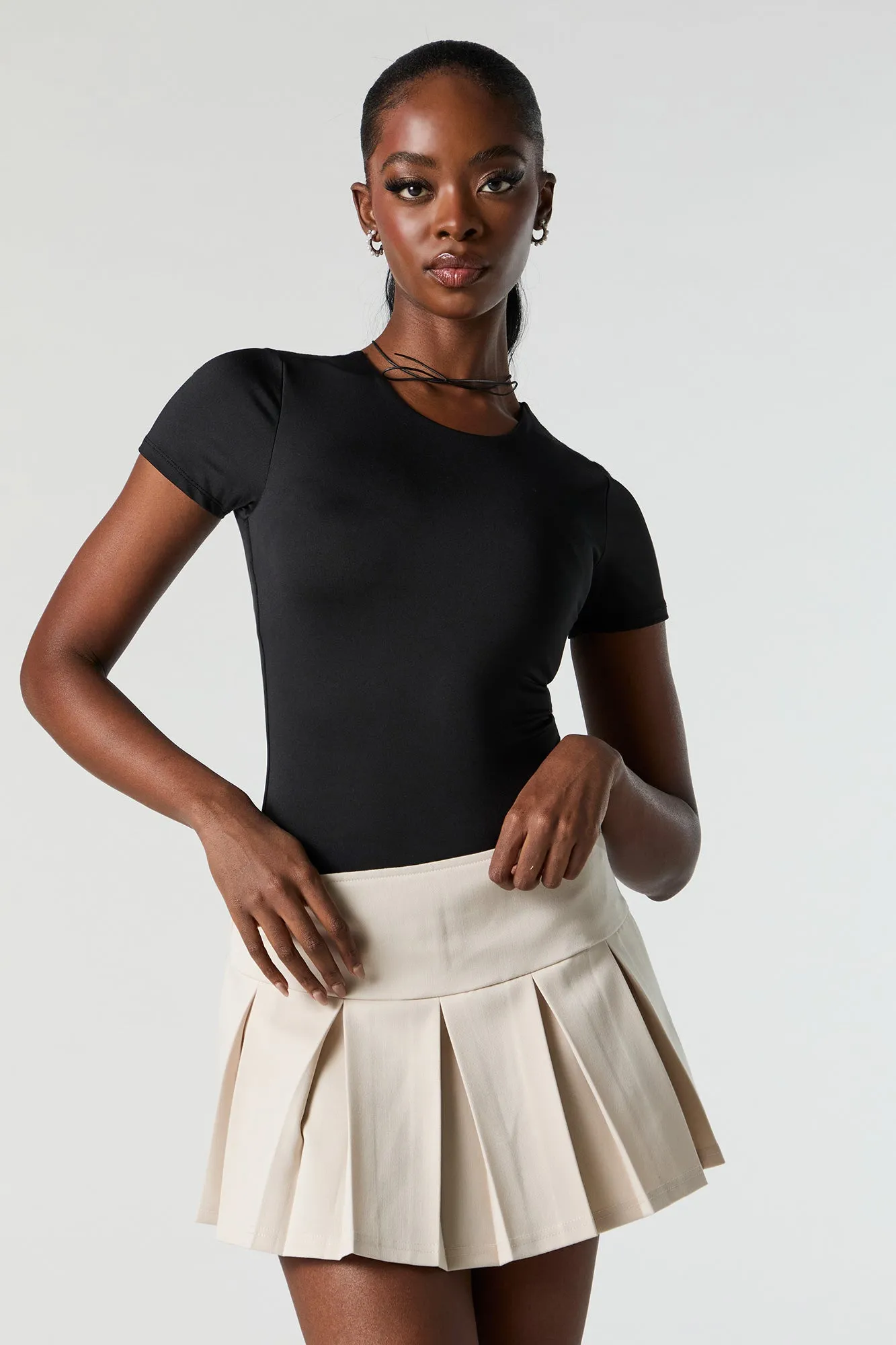 Contour Round Neck T-Shirt Bodysuit sold by Charlotte Russe product image thumbnail 5