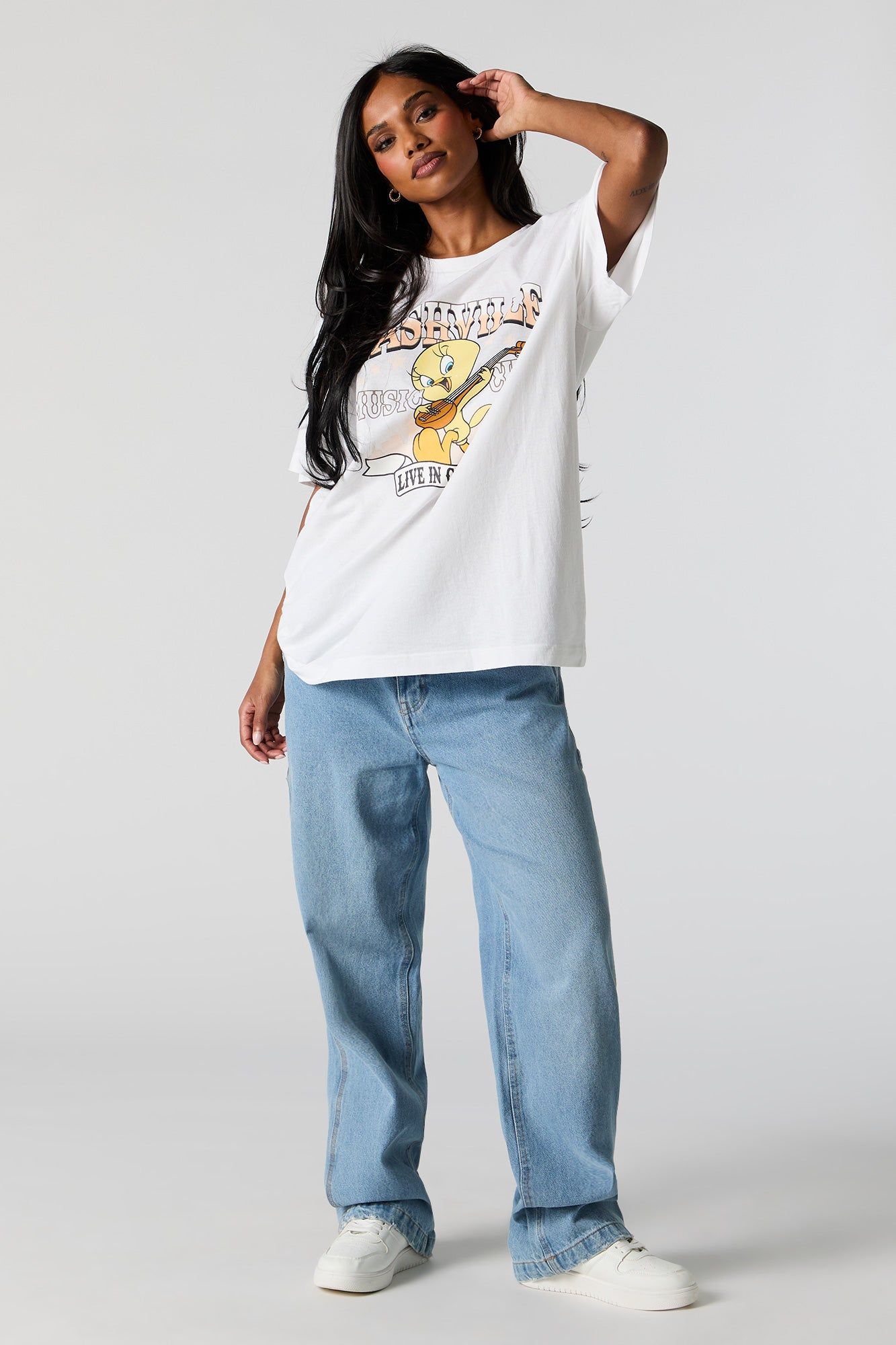 Tweety Nashville Graphic Boyfriend T-Shirt sold by Charlotte Russe product image thumbnail 3