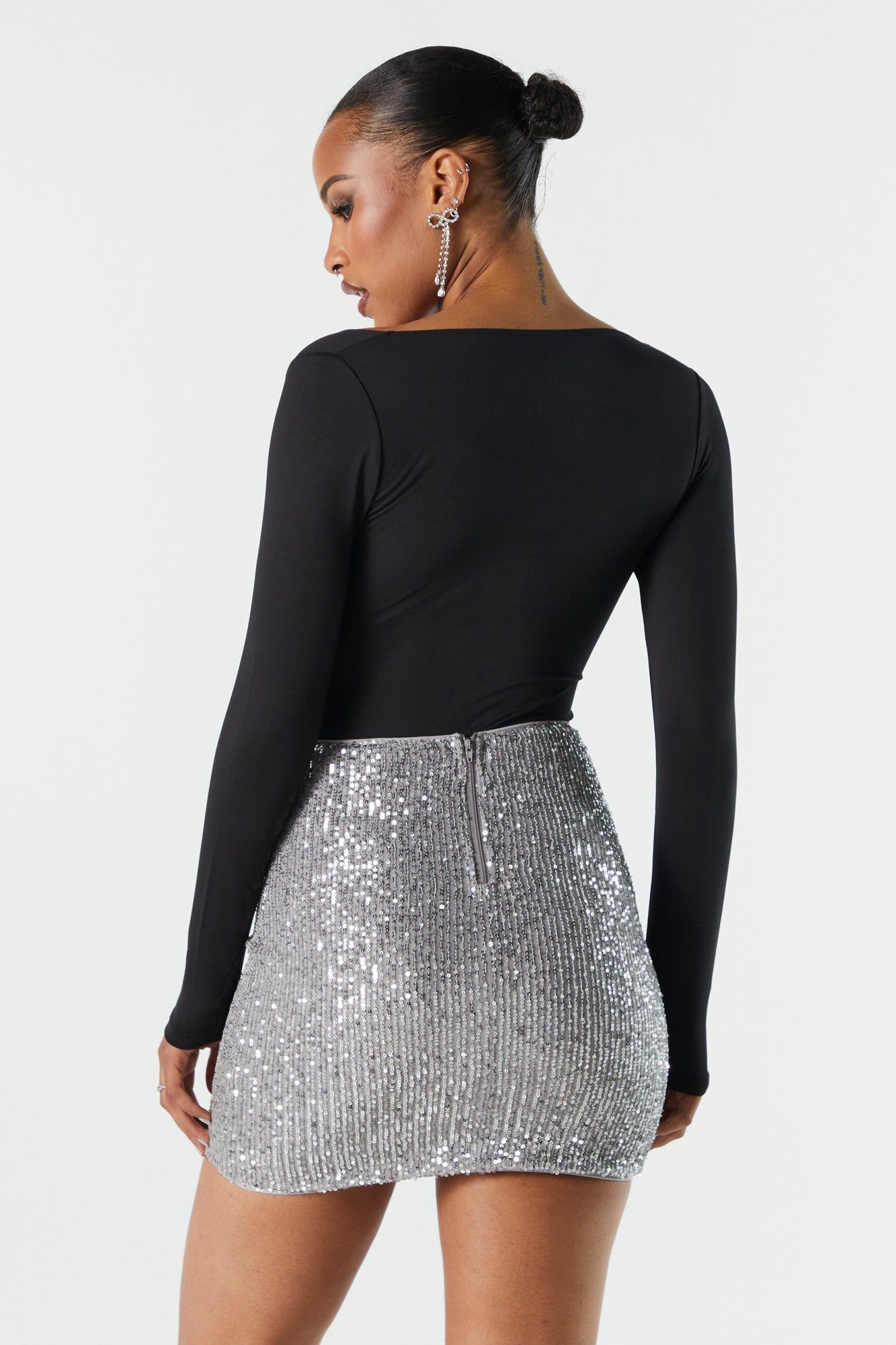 Sequin Mini Skirt sold by Charlotte Russe product image thumbnail 3
