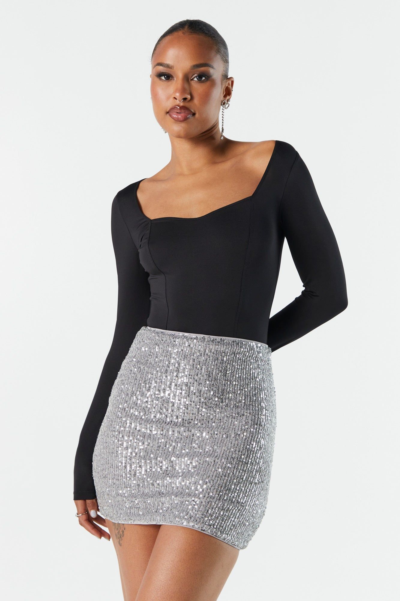 Sequin Mini Skirt sold by Charlotte Russe product image thumbnail 2