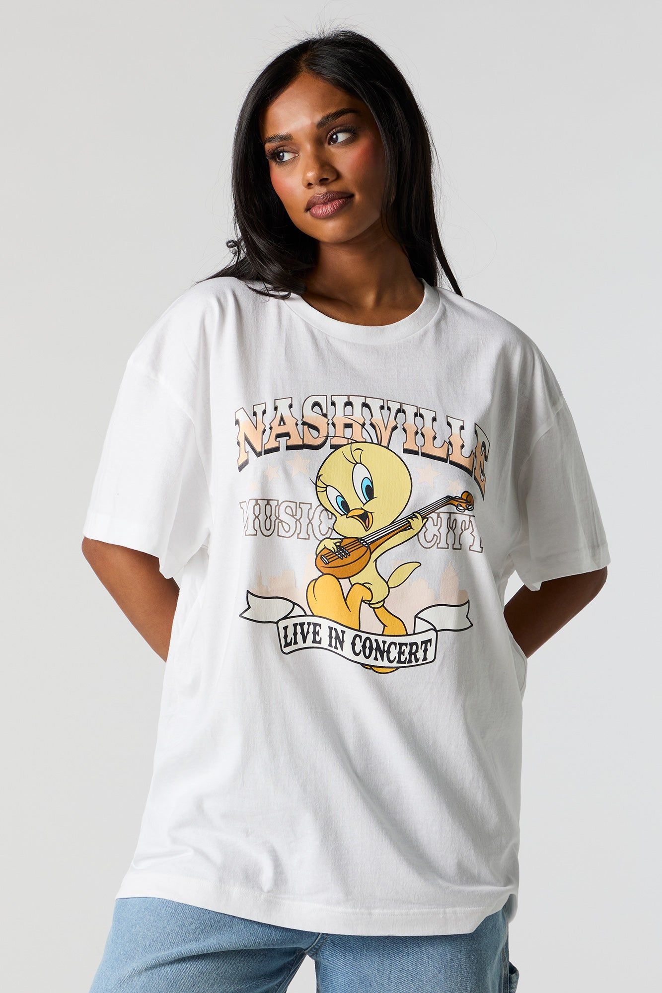 Tweety Nashville Graphic Boyfriend T-Shirt sold by Charlotte Russe product image thumbnail 2