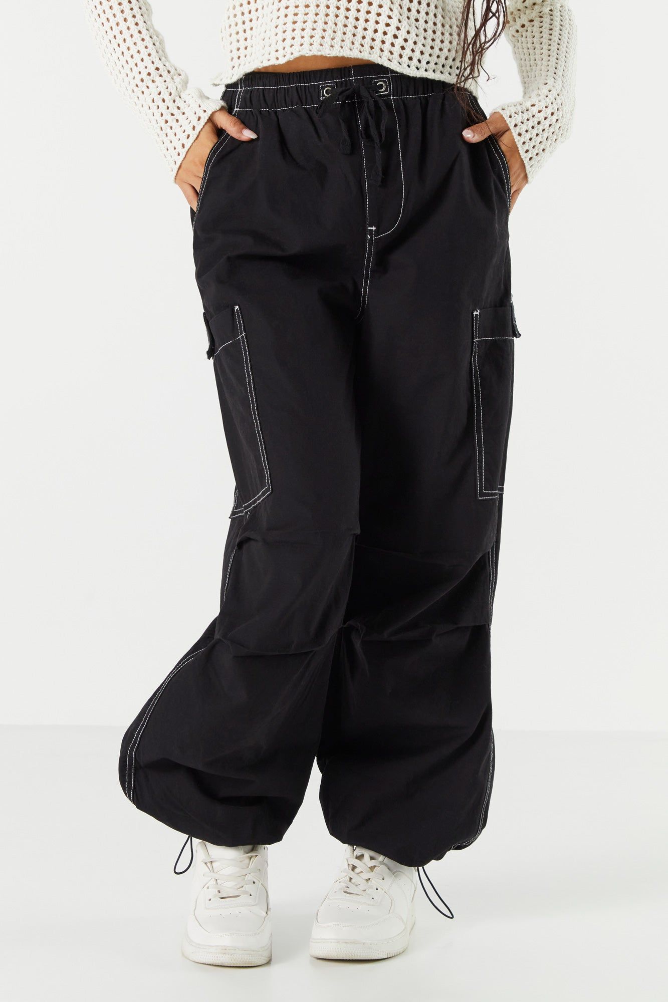 Canvas Cargo Parachute Pant sold by Charlotte Russe product image thumbnail 2