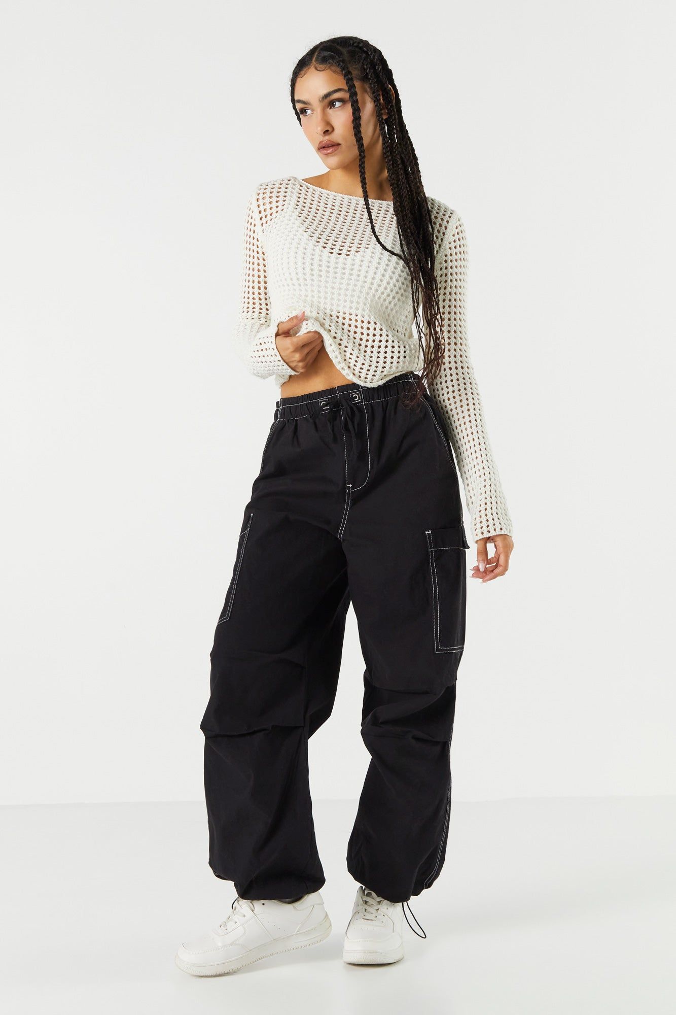 Canvas Cargo Parachute Pant sold by Charlotte Russe