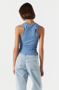 Coloured Ribbed High Neck Tank sold by Charlotte Russe