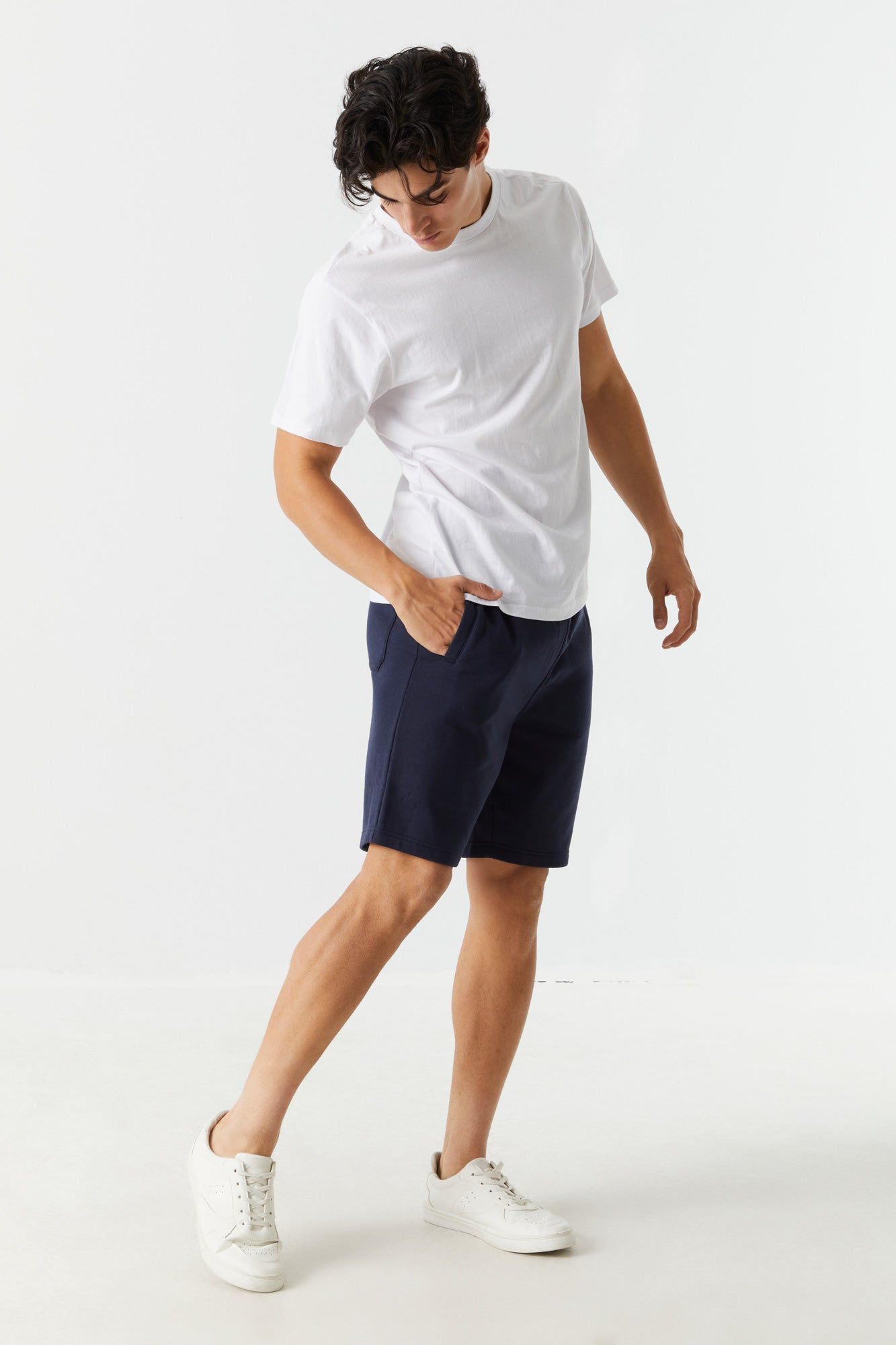 Blue Basic Everyday Fleece Short sold by Charlotte Russe product image thumbnail 6