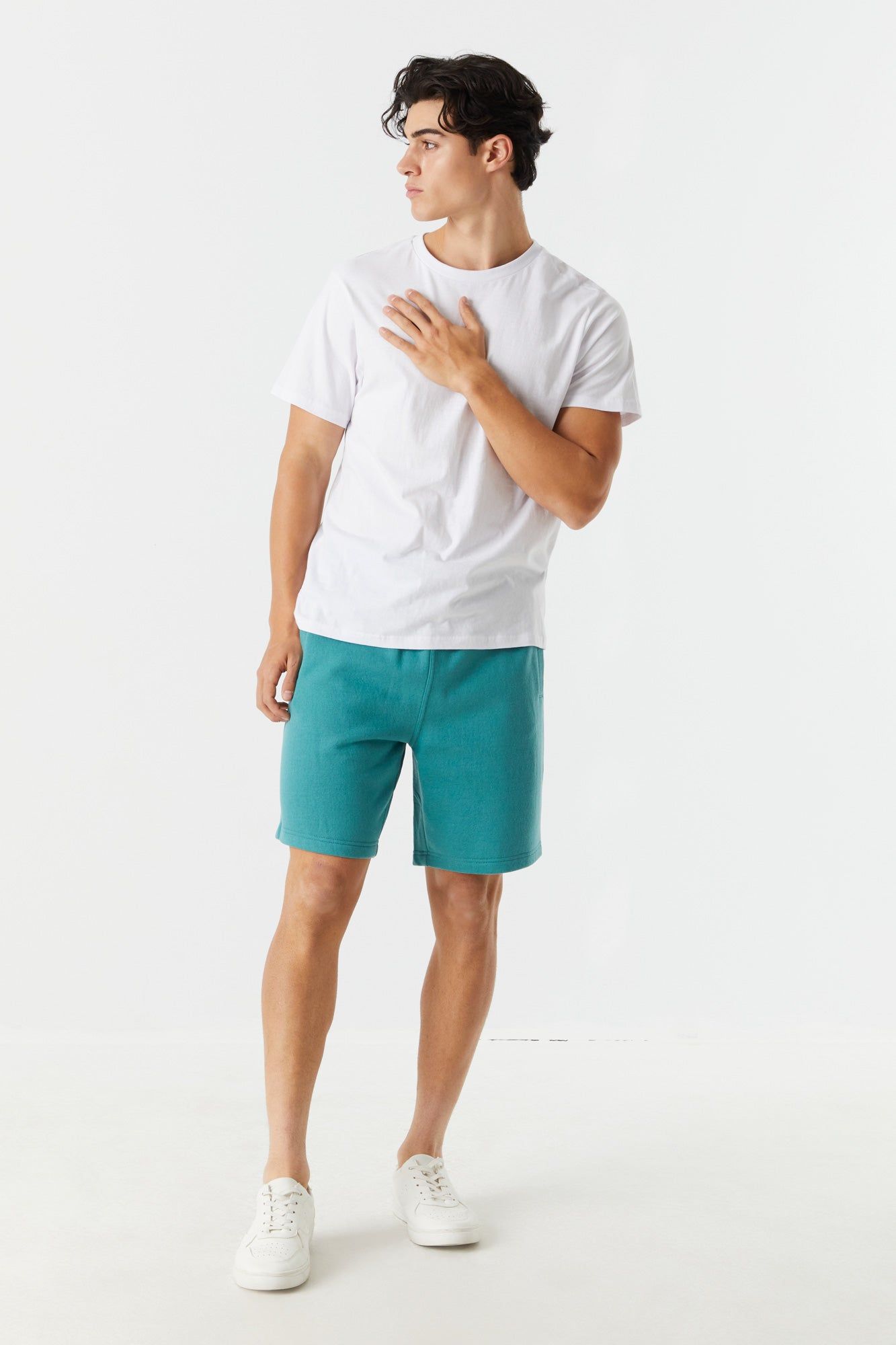 Blue Basic Everyday Fleece Short sold by Charlotte Russe product image thumbnail 3