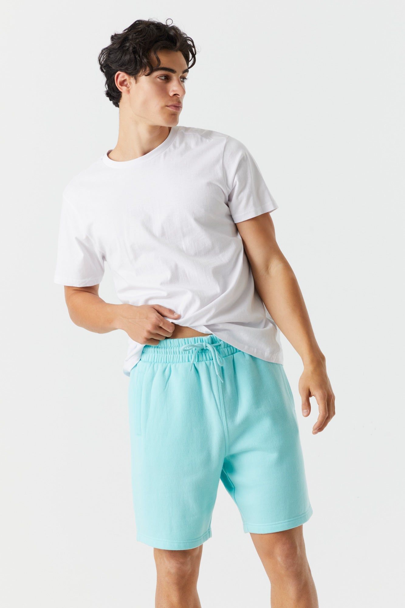 Blue Basic Everyday Fleece Short sold by Charlotte Russe product image thumbnail 7