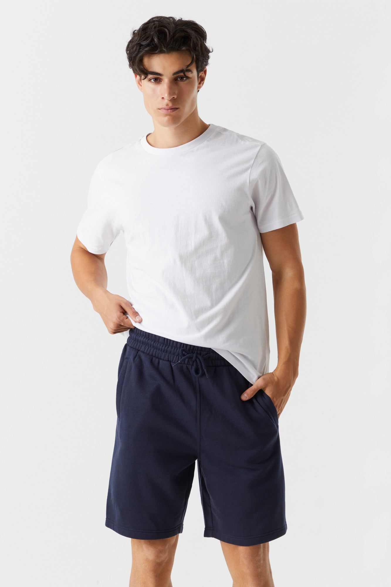 Blue Basic Everyday Fleece Short sold by Charlotte Russe product image thumbnail 4